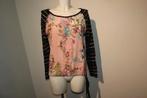 Marccain truitje zijde voorkant bloemen print kleurrijk N3 M
