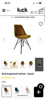 Kick Velvet Stoelen - Goud & Blauw - Nieuw, Ophalen, Overige kleuren, Nieuw, Stof