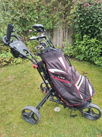 Heren golfset Black Diamond r.h. met golftrolley  beschikbaar voor biedingen