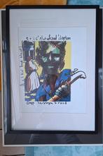 Herman Brood Litho Eric Clapton ingelijst, Ophalen of Verzenden