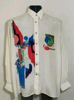 Wit overhemd met painting dessin van Doramafi, Verzenden, Zo goed als nieuw, Wit, Halswijdte 43/44 (XL)
