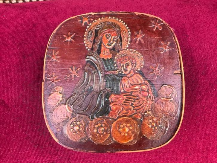 prachtige antieke spanendoos, Antiek en Kunst, Curiosa en Brocante, Ophalen of Verzenden