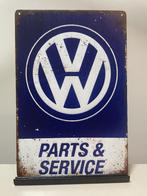 VW Parts & Service metalen reclamebord / wandbord (Old Look), Ophalen of Verzenden, Nieuw, Auto's