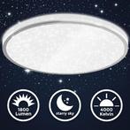 B.K.Licht Led-plafondlamp 18 watt sterreneffect 33 cm ,4000K, Led-lamp, Minder dan 30 watt, Nieuw, E27 (groot)
