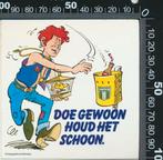 Sticker: Roteb - Doe gewoon houd het schoon (2), Verzenden, Zo goed als nieuw, Bedrijf of Vereniging