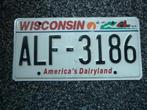 Kentekenplaat licenseplate Wisconsin Land of Dairy USA, Verzenden, Gebruikt, Auto's