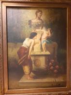 Olieverf Schilderij in Barok Lijst, Ophalen of Verzenden