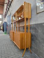 Vintage Jaren 60 Wandmeubel Mid Century Design Vitrinekast 4, Gebruikt, Metaal, 150 tot 200 cm, Ophalen of Verzenden