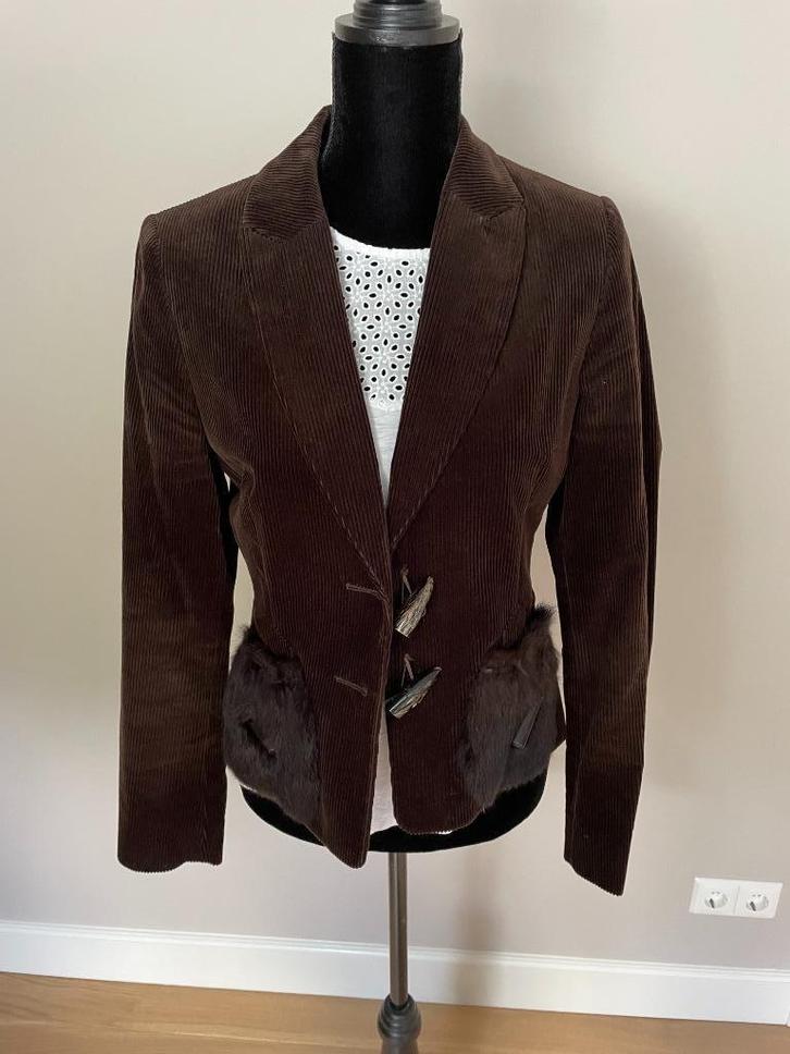 Colbert bruin maat 38 Scapa, Kleding | Dames, Jasjes, Kostuums en Pakken, Zo goed als nieuw, Jasje, Maat 38/40 (M), Bruin, Ophalen