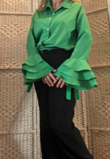 Groene Roesjes Blouse XXL (42/44) beschikbaar voor biedingen