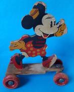 oud houten speelgoed Disney Mickey Mouse Minnie Donald 1930, Ophalen of Verzenden