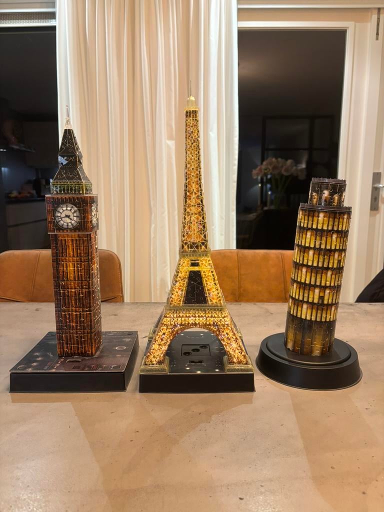 3D puzzel set Ravensburger Rome, Eiffeltoren, Big Ben, Ophalen of Verzenden