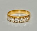 18K gouden ring met natuurlijke VS1 diamanten & certificaat!, 18 tot 19, Ophalen of Verzenden, Dame of Heer, Met edelsteen