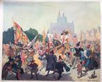 Herman Moerkerk Kinderjubel.  meerkleuren koperdiepdruk, Antiek en Kunst, Ophalen of Verzenden