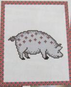 Borduurpatroon  Koe en Varken  nr 5877, Hobby en Vrije tijd, Borduren en Borduurmachines, Verzenden, Nieuw, Handborduren, Patroon