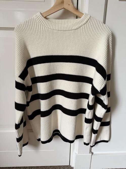 Notre-V trui crème met zwarte strepen maat S (als nieuw), Kleding | Dames, Truien en Vesten, Zo goed als nieuw, Maat 36 (S), Overige kleuren