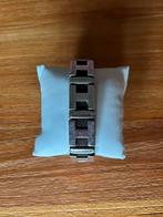 Handgemaakte armband metaal/leer, Ophalen of Verzenden, Gebruikt, Bruin, Leer