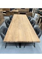 Massief houten eettafel 280 cm lang, Huis en Inrichting, Tafels | Eettafels, 100 tot 150 cm, Teakhout, Ophalen of Verzenden, Rechthoekig