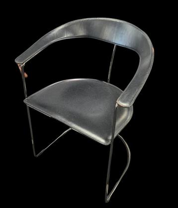 4 Arrben eetkamer stoelen, design zwart leer beschikbaar voor biedingen