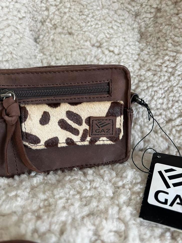 GAZ leren tas - bruin. Nieuw. Cadeautip!, Sieraden, Tassen en Uiterlijk, Tassen | Schoudertassen, Nieuw, Overige merken, Bruin