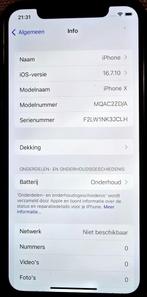 APPLE IPHONE X  Uitstekend geschikt als reserve of back up t, 80 %, Zwart, Zo goed als nieuw, 64 GB
