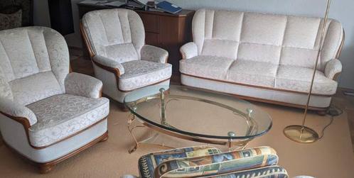 Senioren bankstel bank Senioren fauteuil nieuwstaat!, Huis en Inrichting, Banken | Complete zithoeken, Zo goed als nieuw, Ophalen