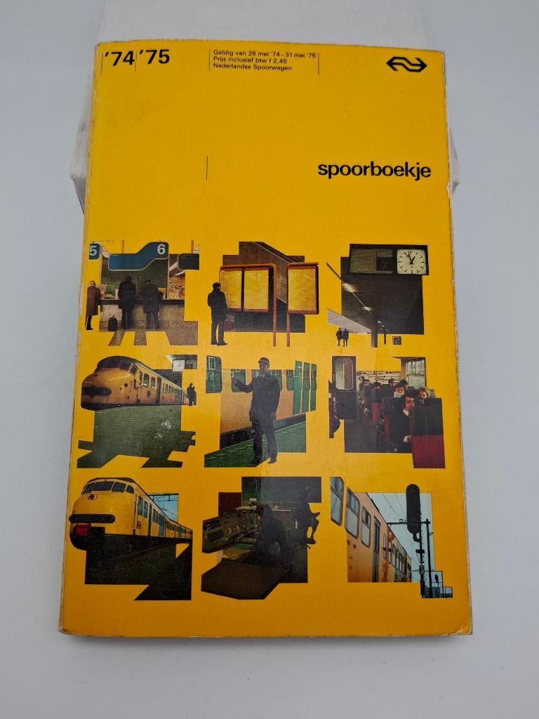 spoorboekje NS 1974-1975, Verzamelen, Verzenden, Gebruikt, Trein, Boek of Tijdschrift