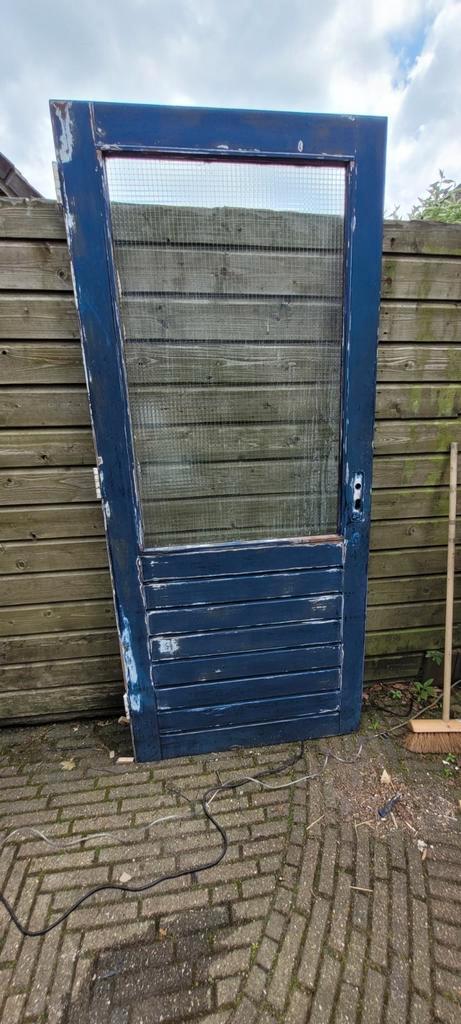 Buitendeur, Doe-het-zelf en Verbouw, Deuren en Horren, Gebruikt, Buitendeur, 200 tot 215 cm, 80 tot 100 cm, Ophalen