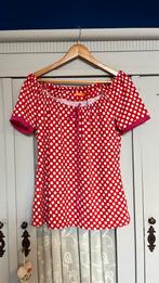 Tante Betsy top rood met witte stippen, maat XL, Maat 46/48 (XL) of groter, Ophalen of Verzenden, Zo goed als nieuw, Korte mouw