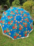 Vintage parasol met knik optie, Tuin en Terras, Parasols, Ophalen, Zo goed als nieuw, Stokparasol