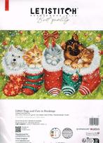 Cado sale leitistitch borduurpakket Dogs and Cats  stocking, Ophalen of Verzenden, Nieuw, Handborduren, Borduurpakket