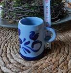 Vintage blauw vaasje, H 6 cm, D 4,5 cm, Ophalen of Verzenden, Blauw, Aardewerk of Porselein, Minder dan 50 cm