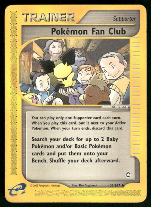 Pokémon Fan Club 130/147 - Aquapolis, Hobby en Vrije tijd, Verzamelkaartspellen | Pokémon, Gebruikt, Losse kaart, Verzenden