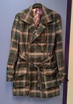 Hans Ubbink tussen jas lila/zwart geruit trenchcoat L 43672, Hans Ubbink, ., Maat 42/44 (L), Ophalen of Verzenden