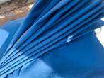 20 meter rol coupon blauwe stof kreukvrij bv voor gordijnen, Blauw, 120 cm of meer, Ophalen of Verzenden, Katoen
