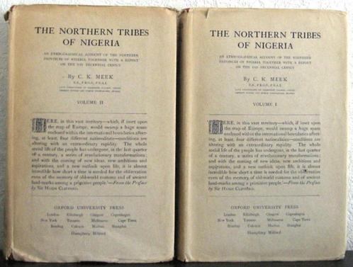 The Northern Tribes of Nigeria 1925 Meek HC + DJ Afrika, Antiek en Kunst, Antiek | Boeken en Bijbels, Ophalen of Verzenden