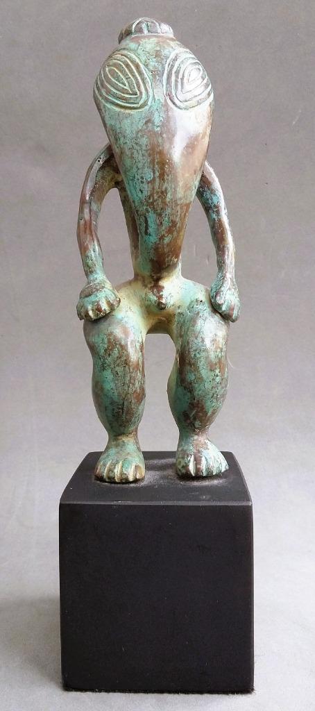 Sepik Figuur Vogelman Birdman Nieuw Guinea Papoea Volk Stam, Antiek en Kunst, Antiek | Koper en Brons, Brons, Ophalen of Verzenden