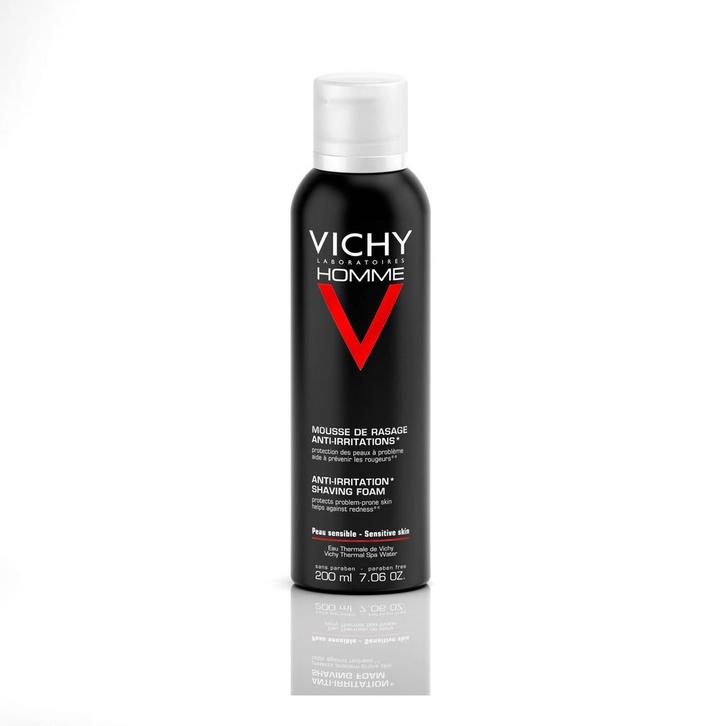 Vichy Homme Anti-Irritatie Scheerschuim 200ml, Sieraden, Tassen en Uiterlijk, Uiterlijk | Lichaamsverzorging, Nieuw, Overige typen