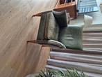 Lederen dames fauteuil. Groen, Huis en Inrichting, Fauteuils, Ophalen, Gebruikt, Klassiek, 75 tot 100 cm