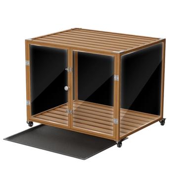 Innovatieve Hondenkooi van Gehard Glas - Veilig beschikbaar voor biedingen