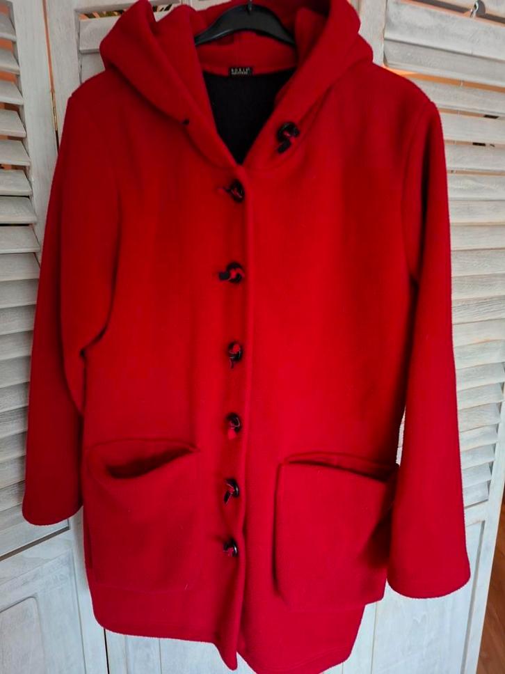 Boris Industries fleece jas/vest, maat 44/46, Kleding | Dames, Jassen | Winter, Gedragen, Maat 42/44 (L), Rood, Verzenden