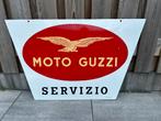 Moto Guzzi emaille reclamebord, Verzamelen, Merken en Reclamevoorwerpen, Reclamebord, Gebruikt, I, Ophalen of Verzenden
