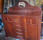 Massief Kersenhouten Dressoir met spiegel., Ophalen, Gebruikt, Klassiek, Kersenhout