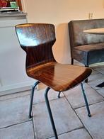 OBO Eromes Pagholz Vintage Schoolstoel - Houten Design Stoel, Gebruikt, Bruin, Vintage, Ophalen of Verzenden