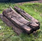 Hardhouten bielzen, Tuin en Terras, Palen, Balken en Planken, Ophalen, Gebruikt, Balken, Hardhout