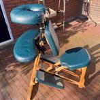StrongLite massagestoel - hout groene kussens, Ophalen, Gebruikt, Hout, Eén