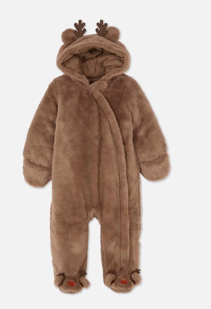Onesie reindeer rendierpakje voor kerst Primark. Maat 9-14M, Kinderen en Baby's, Babykleding | Maat 80, Nieuw, Jongetje of Meisje