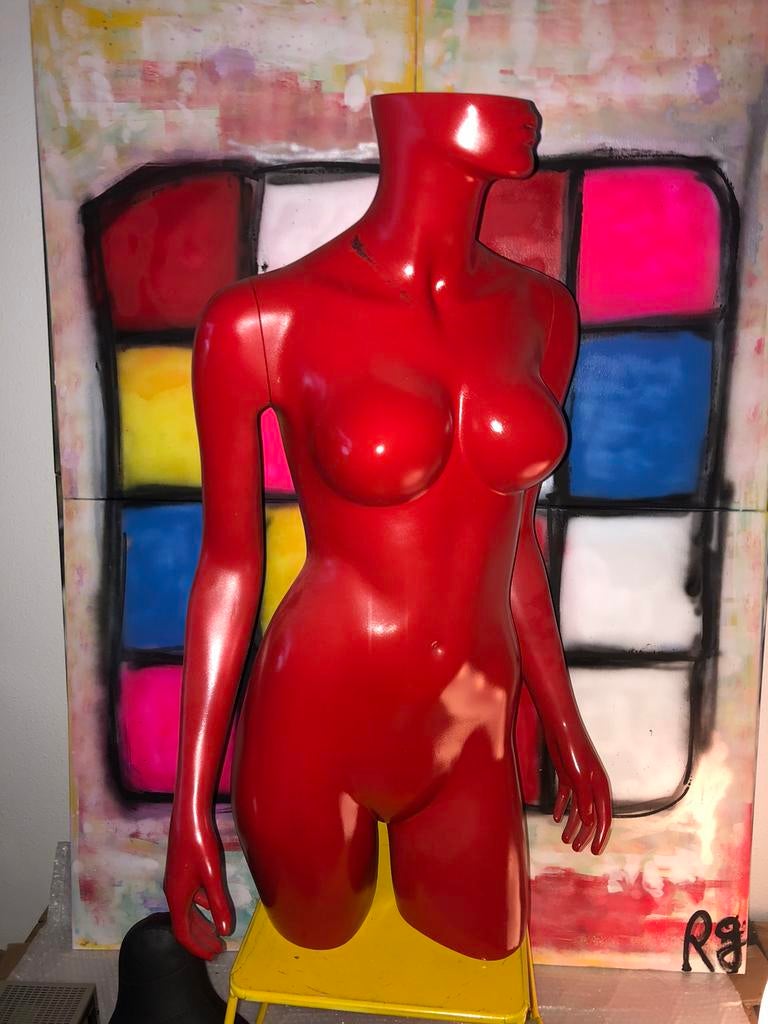 Paspop , torso , mannequin kleur: rood, Ophalen