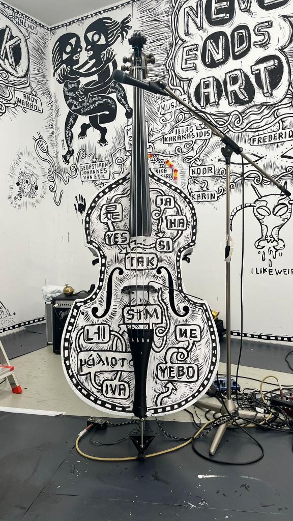 Contrabas, Muziek en Instrumenten, Strijkinstrumenten | Contrabassen, Gebruikt, Ophalen