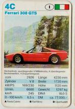 4c autokaartje ferrari 308 gts, Ophalen of Verzenden, Zo goed als nieuw, Auto's